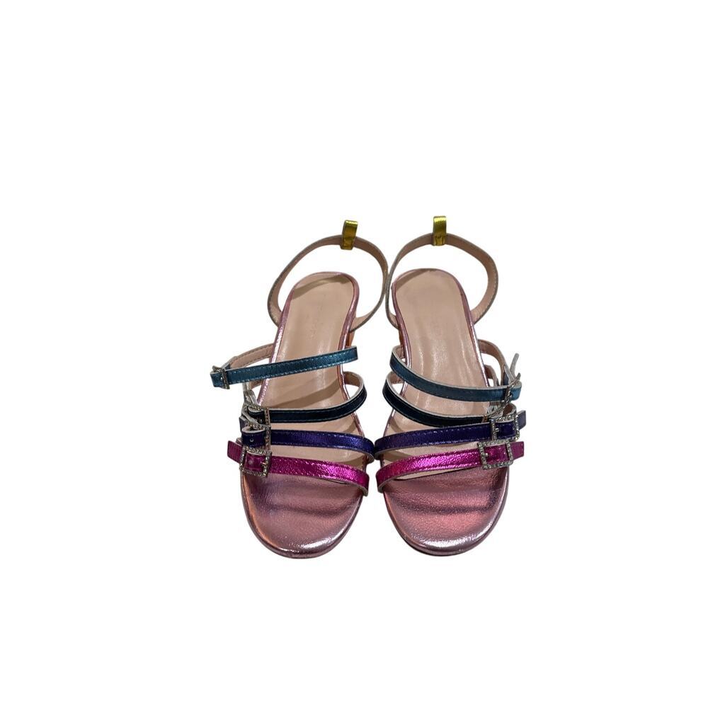 Kurt Geiger London Mini Piera Metallic Leather Strappy Sandals Women’s US 6
